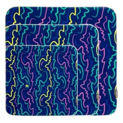 3 Legged Thing Wrapz Pack of 3 Adhesive Reusable Wraps Bus Seat Blue