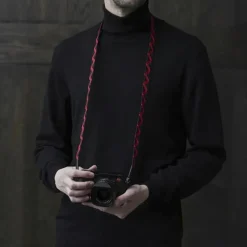 Artisan&Artist Black & Red Neck Strap Ring Type L900 x W20mm