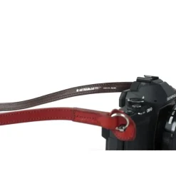 Artisan&Artist Red Leather Italian Camera Strap Ring Type L900 x W12mm