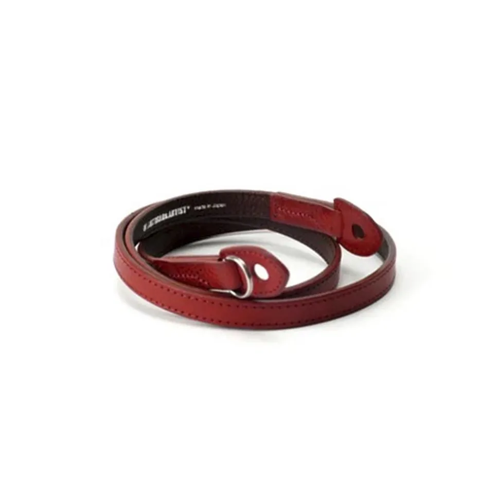 Artisan&Artist Red Leather Italian Camera Strap Ring Type L900 x W12mm