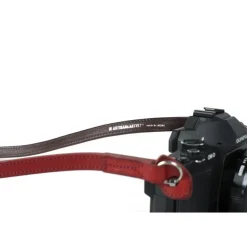 Artisan&Artist Red Leather Camera Strap Italian Ring Type L1200x W12mm