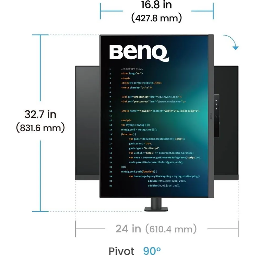 BenQ RD280UA 28-inch 4K+ Programming Monitor with Backlight and Arm