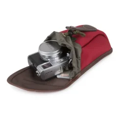 Billingham AVEA 7 Burgundy Canvas/Chocolate Pocket