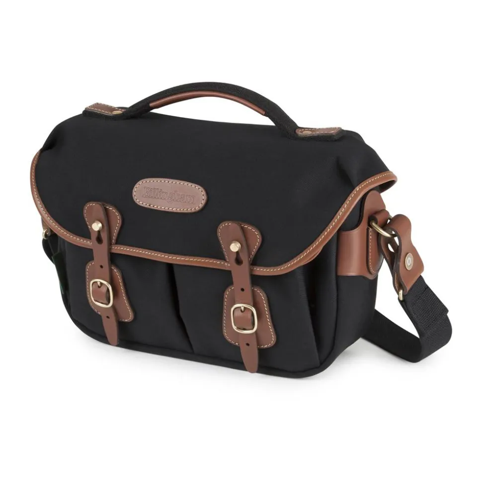 Billingham Hadley Small Pro Shoulder Bag - Black Canvas/Tan