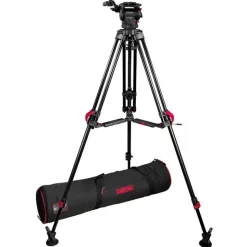 Cartoni Focus 8 Fluid Head with Red Lock Mid Level Tripod Kit