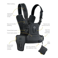 Cotton Carrier Camera Harness System G3 Charcoal Grey (2 Cameras)