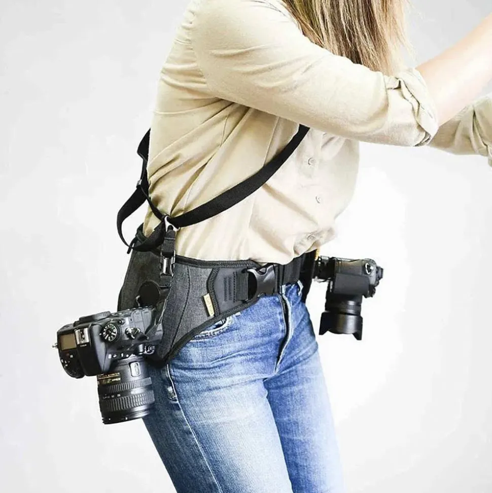Cotton Carrier Slingbelt System For Two Cameras