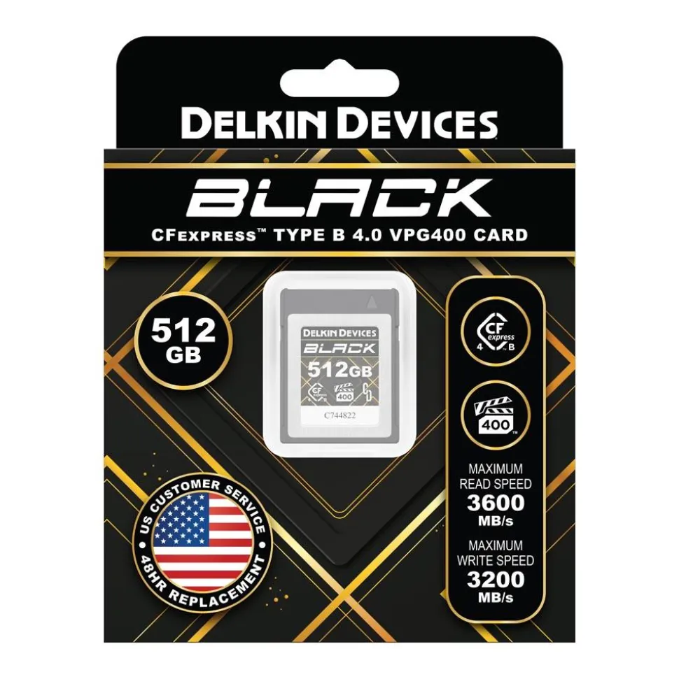 Delkin Black 512GB CFexpress Type B 4.0 VPG400 Card