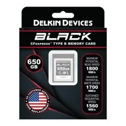 Delkin Devices 650GB 1800MB/s Black CFexpress Type B Memory Card