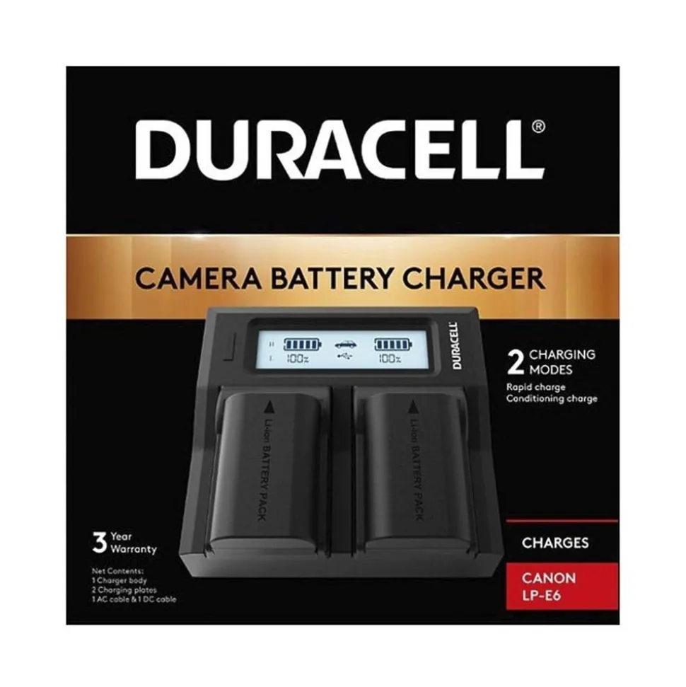 Duracell Dual Battery Charger Canon LP-E6/N