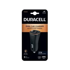 Duracell Dual Car Charger USB Type A and C