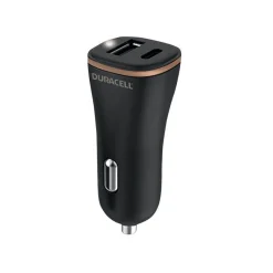 Duracell Dual Car Charger USB Type A and C