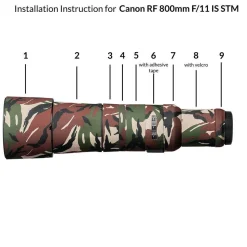 Easy Cover Lens Oak for Canon RF 800mm f11 IS STM Brown Camouflage
