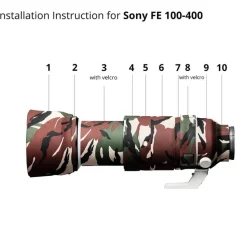 Easy Cover Lens Oak for Sony FE 100-400mm F4.5-5.6 GM OSS Brown Camouflage