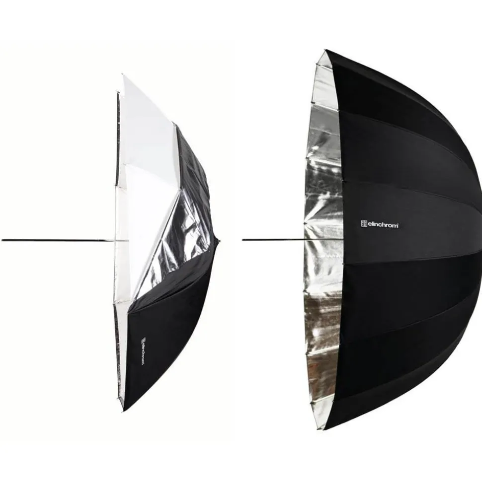 Elinchrom Silver Shallow Umbrella 105cm EL26348