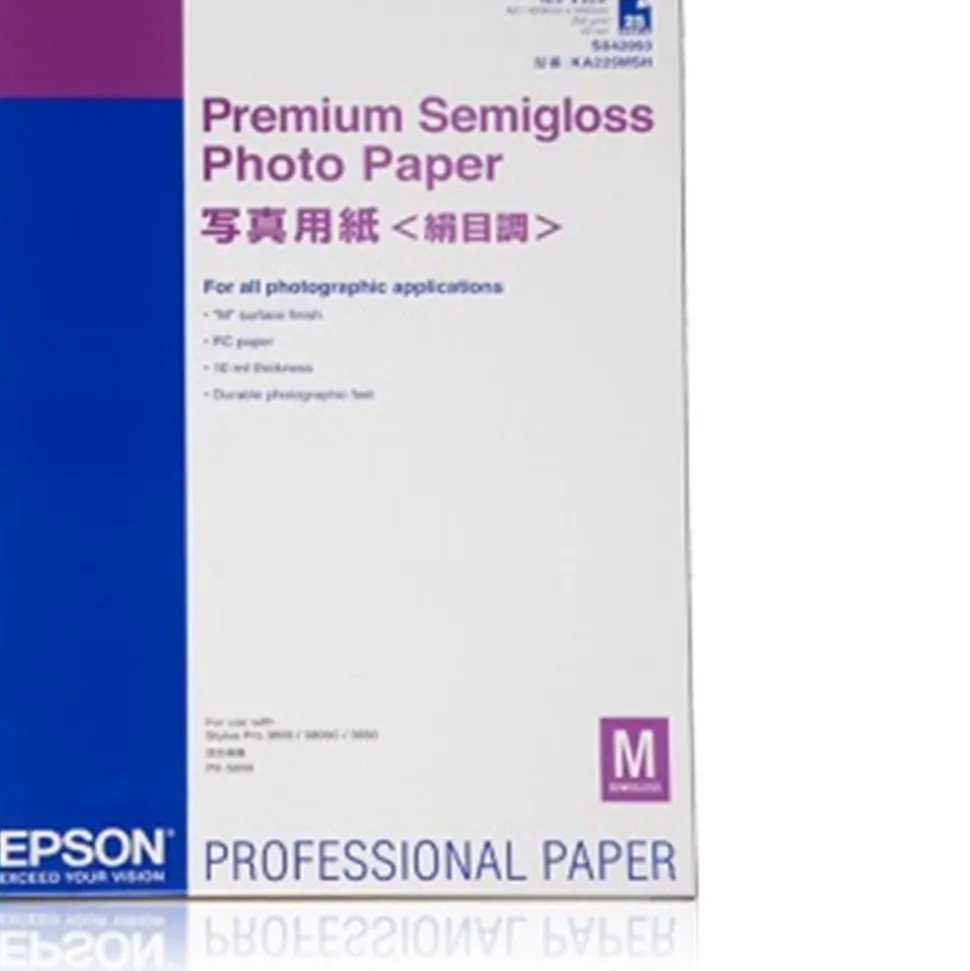 Epson Premium Semigloss A3 Photo Paper, 20 Sheets