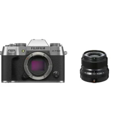 Fujifilm X-T50 Silver Camera with XF 23mm f/2 Silver Lens