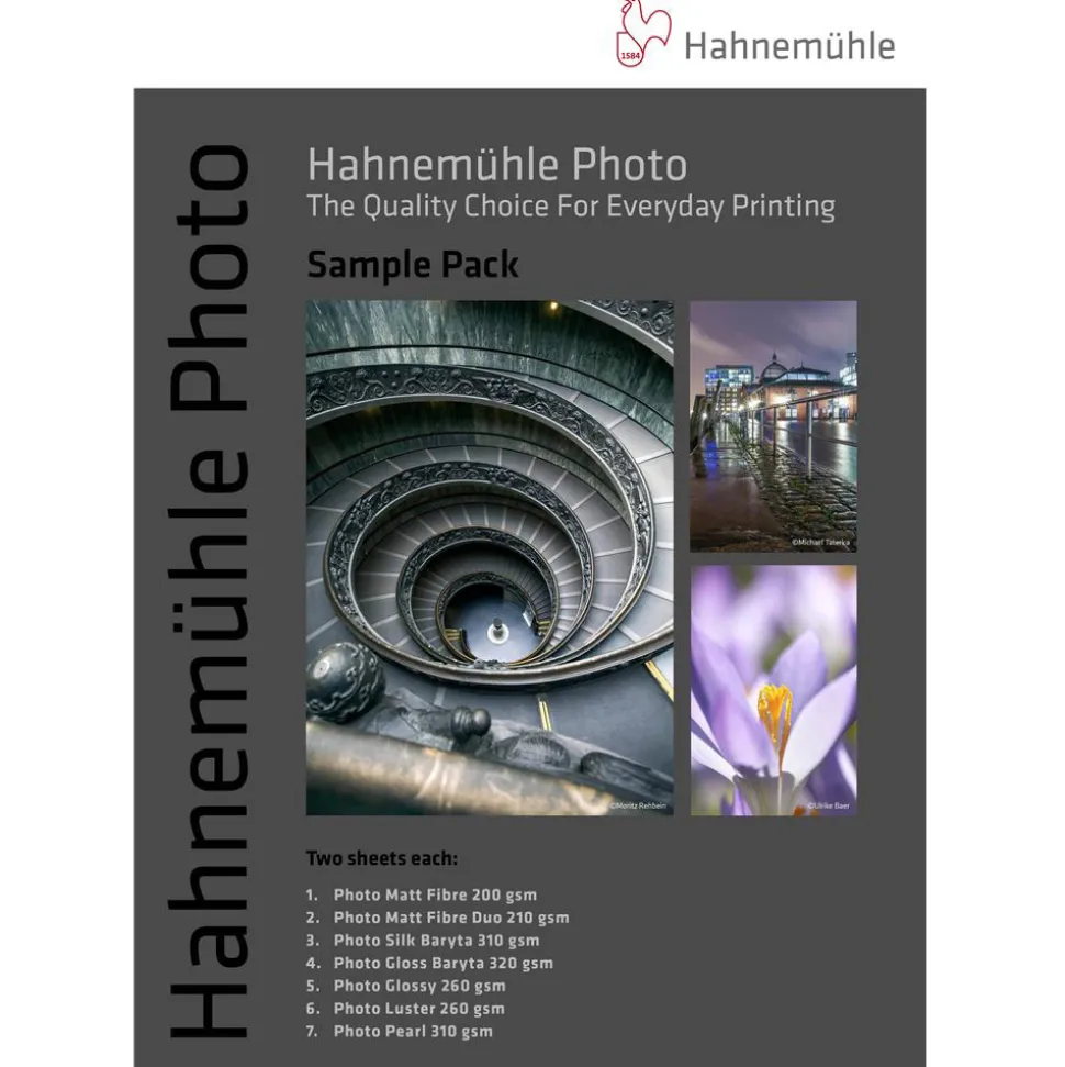 Hahnemuehle A4 Digital Photo Media Sample Pack