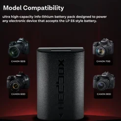 Hedbox Super High Capacity 17.8Wh 2400mAh DV Battery Pack for Canon LPE6