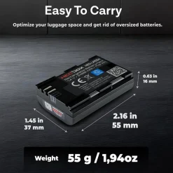 Hedbox Super High Capacity 17.8Wh 2400mAh DV Battery Pack for Canon LPE6