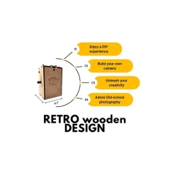 Jollylook Pinhole Instax Mini DIY Kit Natural Wood