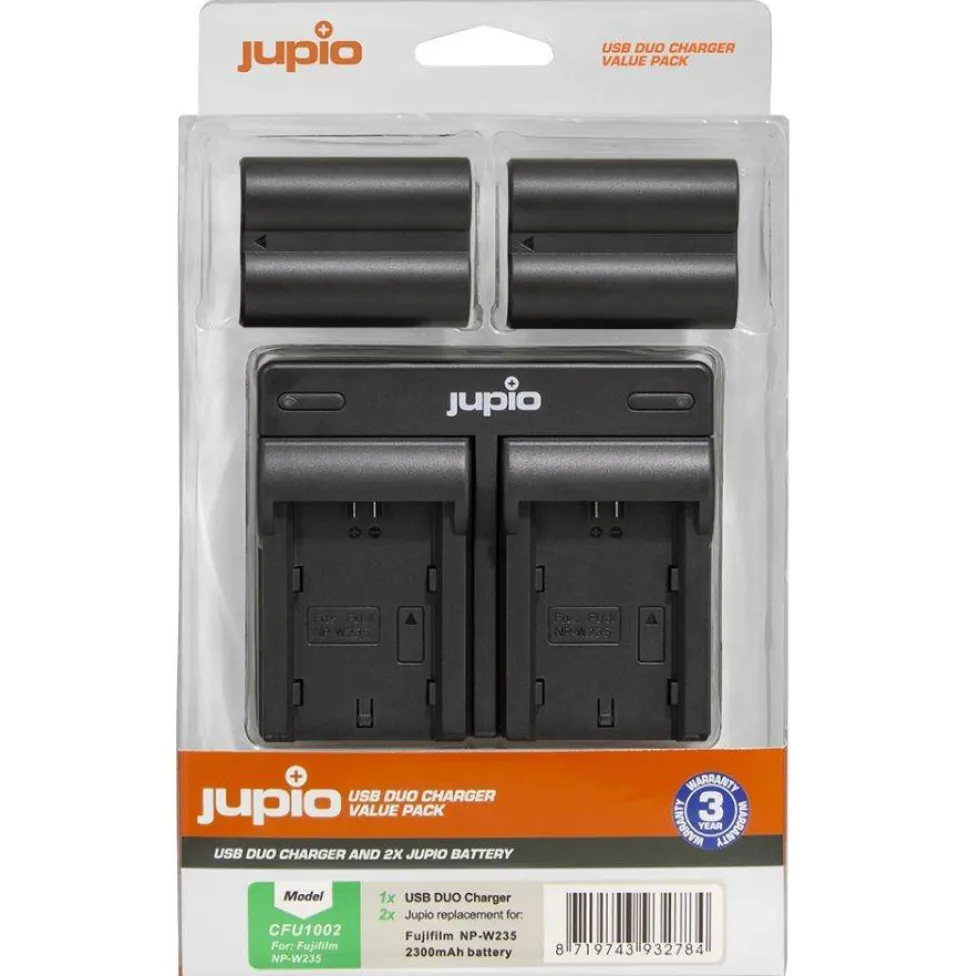 Jupio Value Pack 2x Battery NP-W235 + USB Dual Charger