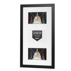 Kenro Senator Black Triple Frame with mat for 3 7x5