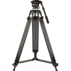 Kenro Twin Tube Aluminium Video Tripod Kit with VH01B Fluid Head
