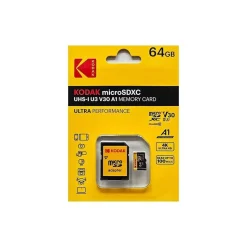 Kodak 64GB Micro SD UHS-I U3 V30 with Adapter