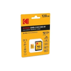 Kodak 128GB Micro SD UHS-I U3 V30 with Adapter