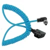 Kondor Blue Coiled D-Tap to DC 5.5 x 2.1mm Male Barrel Cable