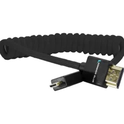 Kondor Blue Coiled Micro HDMI to HDMI Cable 12 to 24-Inch Black
