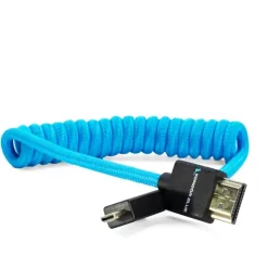 Kondor Blue Coiled Micro HDMI to HDMI Cable 12 to 24-Inch Blue