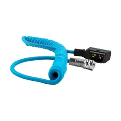 Kondor Blue D-Tap to BMPCC Coiled 16-50 Inch Cable Blue