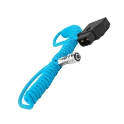 Kondor Blue D-Tap to BMPCC Coiled 16-50 Inch Cable Blue