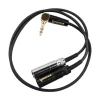 Kondor Blue Dual Mini XLR Male to 3.5mm Stereo TRS RA Cable Black