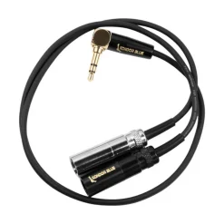 Kondor Blue Dual Mini XLR Male to 3.5mm Stereo TRS RA Cable Black