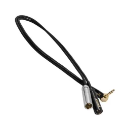 Kondor Blue Dual Mini XLR Male to 3.5mm Stereo TRS RA Cable Black