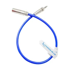 Kondor Blue Mini XLR to 3.5mm TRS 12-in Cable Blue