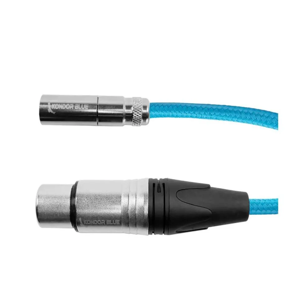 Kondor Blue Mini XLR to XLR 16-in Cable Blue