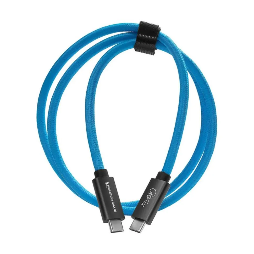 Kondor Blue Thunderbolt 4 USB Type-C Charging and Data Cable 3ft Blue