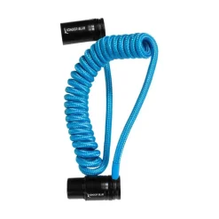 Kondor Blue XLR Coiled RA 12-24 Inch Cable Blue