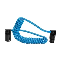Kondor Blue XLR Coiled RA 12-24 Inch Cable Blue