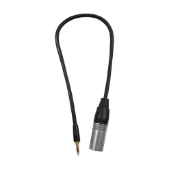 Kondor Blue XLR Male to 3.5mm Male Mini TRS 16-in Cable Black