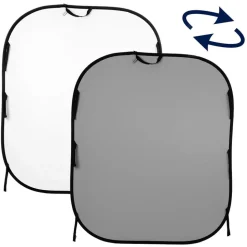 Lastolite Plain Collapsible Background 1.5 x 1.8m White/Mid Grey LL LB56GW