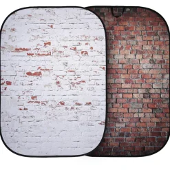 Lastolite Urban Collapsible 1.5x2.1m Classic Red / Distressed White Brick LB5706