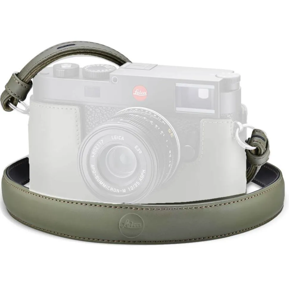 Leica Leather Carrying Strap Olive Green