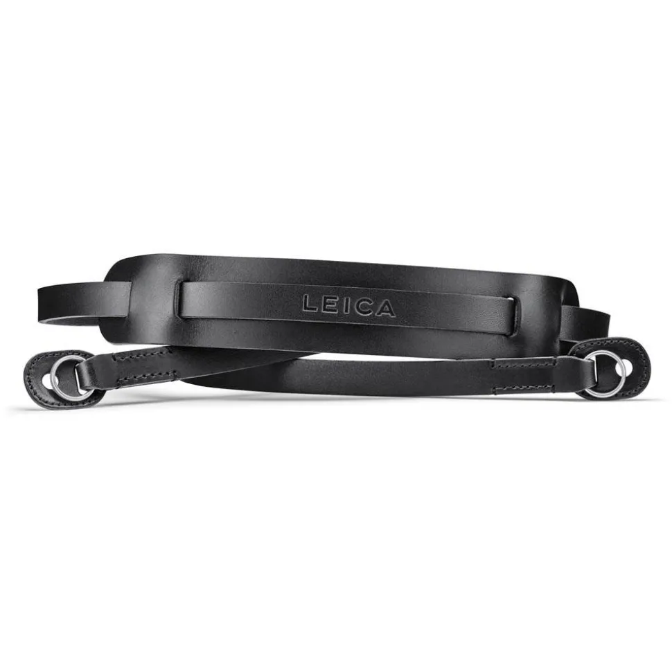 Leica M11-D Carrying Strap with Shoulder Pad Black Leather