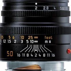 Leica Summicron M 50mm f/2 Lens Black Anodised