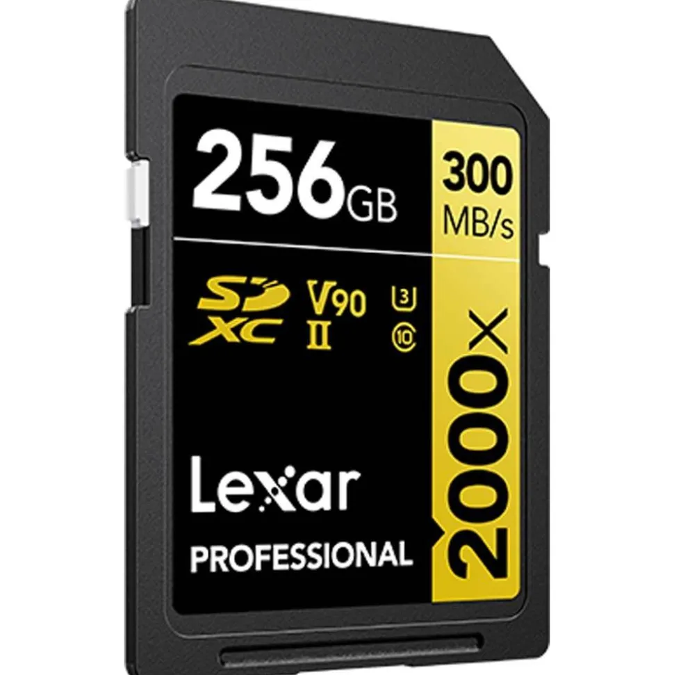 Lexar 256GB Professional 2000x 300MB/s UHS-II V90 SDXC Card Gold